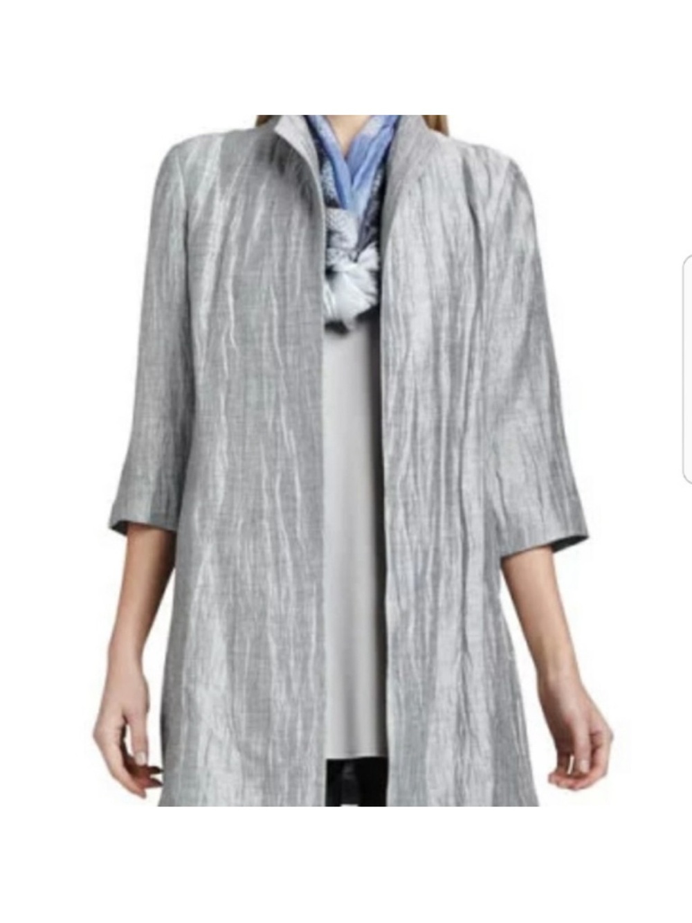 EILEEN FISHER CRINKLE
LINEN JACKET SIZE PM